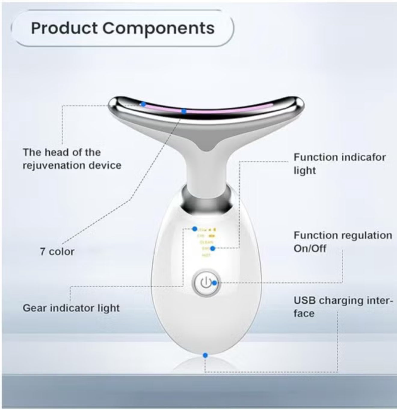 Vibration Face and Neck Massager - Triple-Action Wrinkle Remover for Skin Care, Tightening, and Smoothness