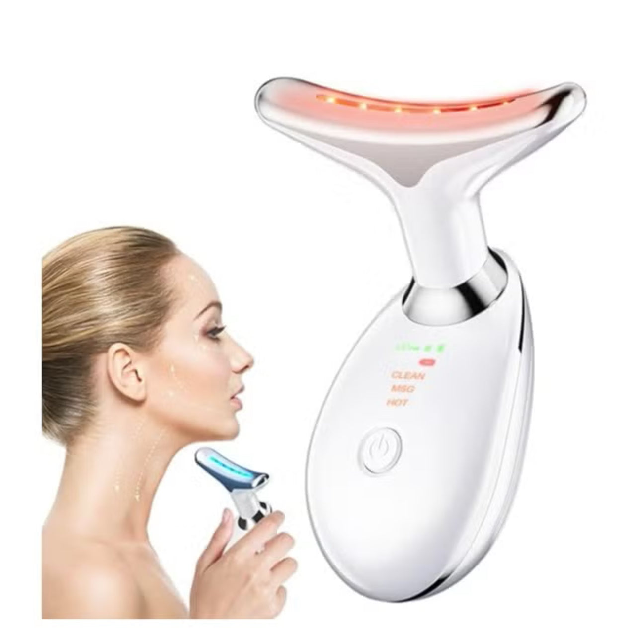 Vibration Face and Neck Massager - Triple-Action Wrinkle Remover for Skin Care, Tightening, and Smoothness