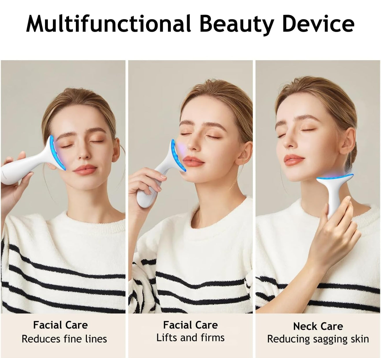 Vibration Massager - Triple-Action Wrinkle Remover for Skin Care, Tightening, and Smoothness
