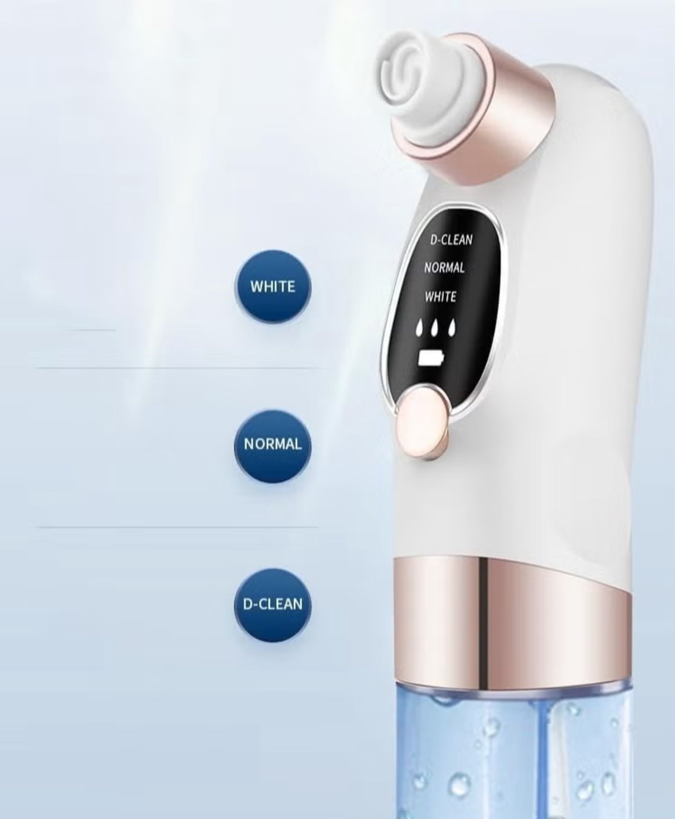 Blackhead Suction Pore Cleaner, 6 Suction Heads, 3 Modes, USB Charging Facial Cleansing, Pick Vacuum Cleaner, Device Blackhead Remover