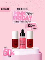 Color and care make up set - gel red tint - blusher - creamy red tint