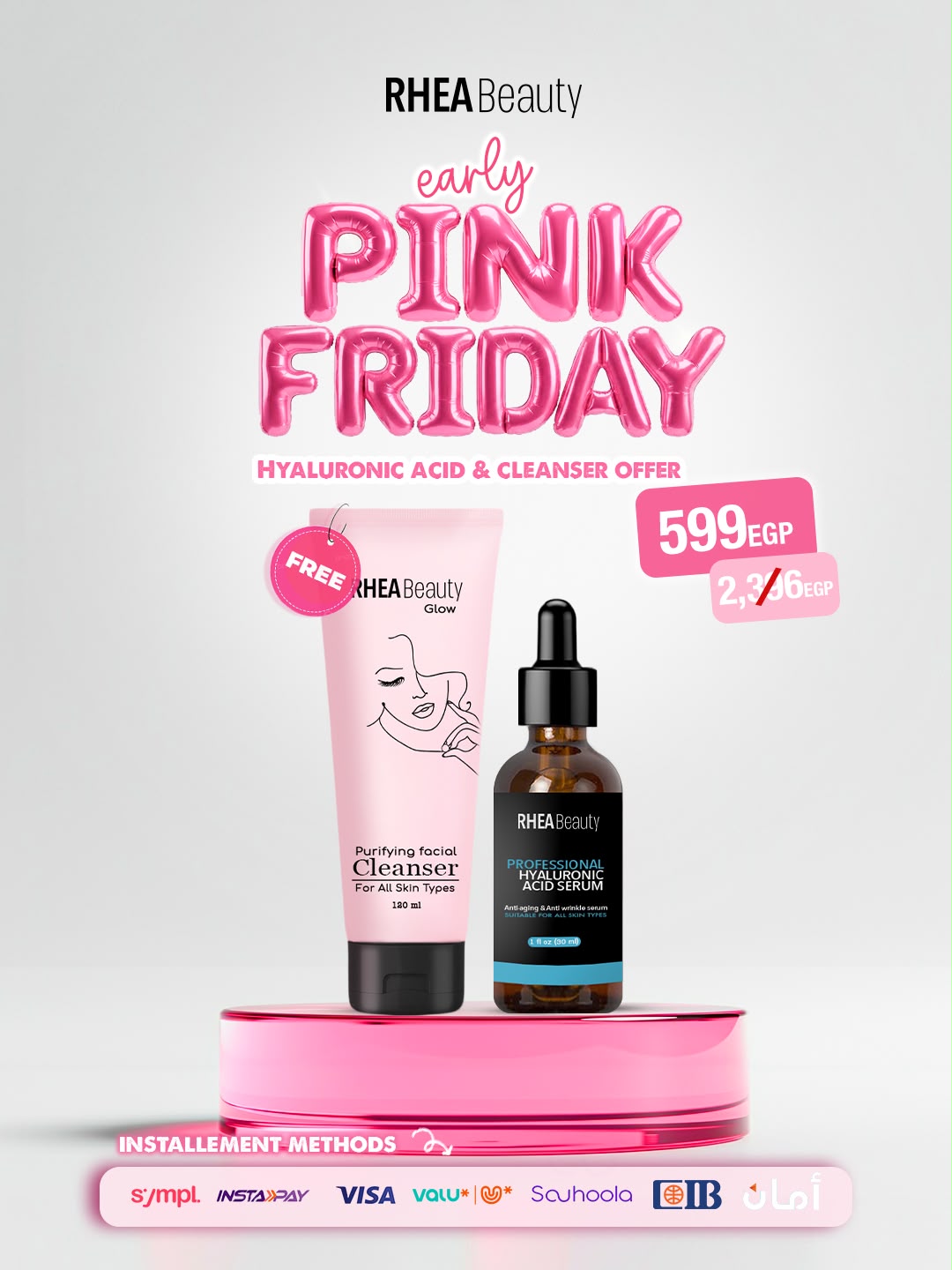 Hyaluronic acid and cleanser offer