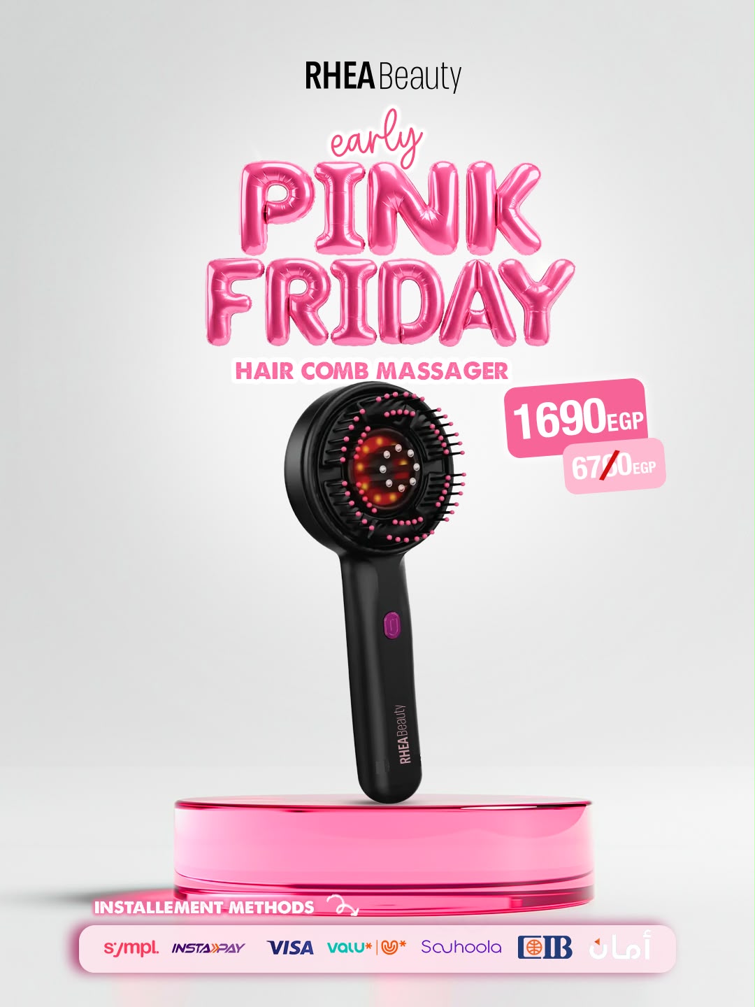 Hair Comb Massage Red And Blue Light Medicated Massage Comb Hair Skin Medicated Anti-Hair Loss