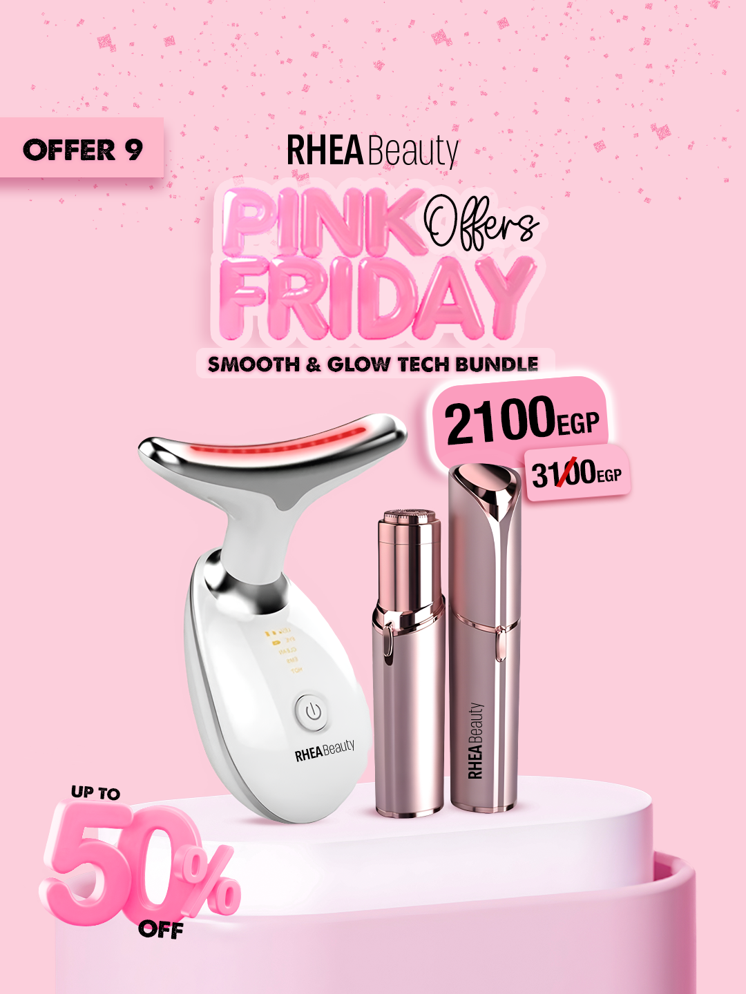 Smooth and glow tech bundle - face vibration - hair removal device