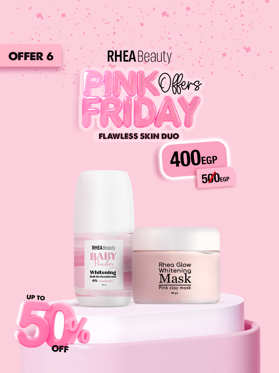 Flawless Skin Duo - whitening deodorant - whitening clay mask