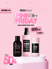 Hair perfection trio - Rhea glow hair serum - hair wax- wild rose hair mist