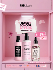 Rose luxury set - Rose dry oil 100 MLS - Rose body lotion _ Rose hair mist