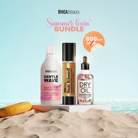 Summer Lovin Bundle (Gentle Wave Body Lotion + Gold Taning Lotion + Dry Oil rose)